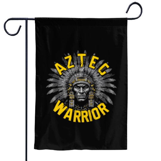 Aztec Warrior Indigenous Mexican Aztec Jaguar Garden Flags