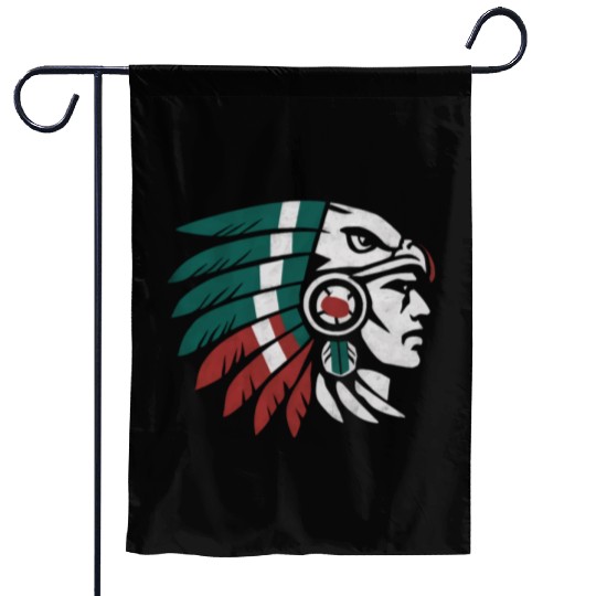 Aztec Warrior Indigenous Mexican Aztec Jaguar Garden Flags