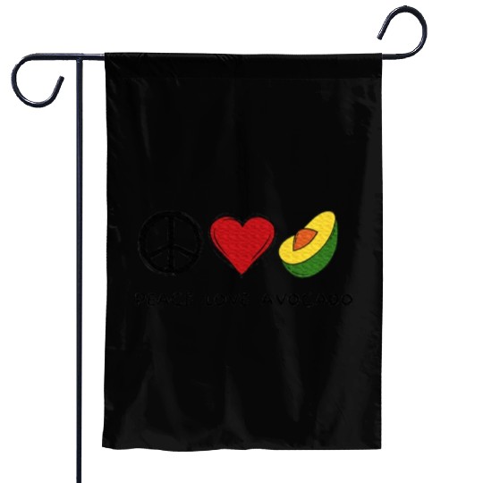 Peace Love Avocado Avocado Lover Food Lover Garden Flags