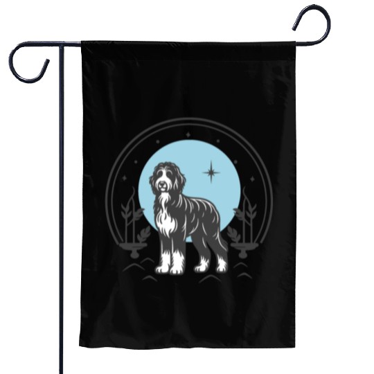 Bernedoodle Tarot Card Dog | Celestial and Starsee Garden Flags