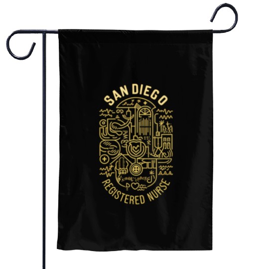 San Diego Registered Nurse Graphic Design Garden Flags