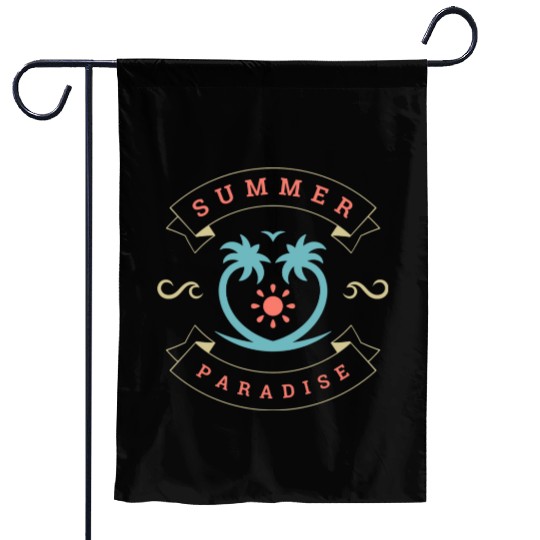 Summer Paradise Garden Flags Design