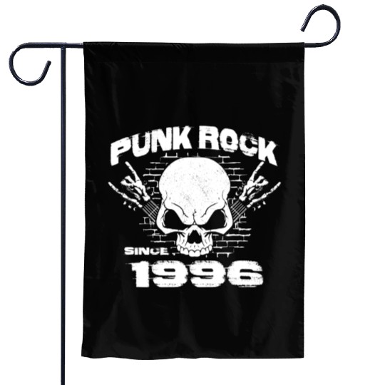 Punk Rock Since 1996 - Skull Rock Hands 28th Garden Flags