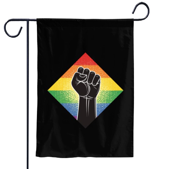 LGBTQ Rights Fist Garden Flags