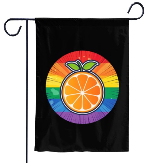 LGBTQ Orange Garden Flags