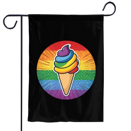LGBTQ Ice Cream Garden Flags
