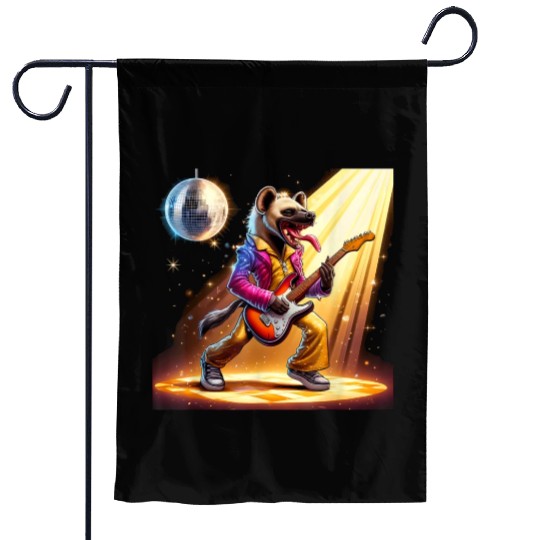Disco Ball Guitar Hyena Garden Flags