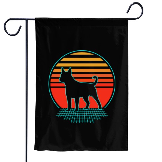 Staffordshire Bull Terrier Dog Silhouette Garden Flags