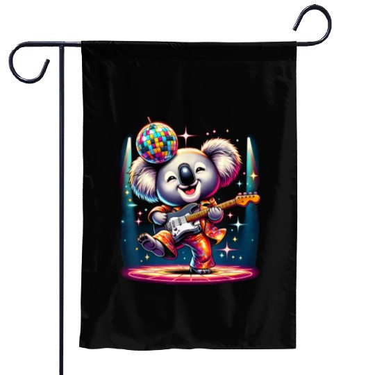Disco Ball Guitar Koala Garden Flags