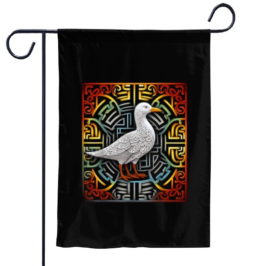 Seagull Mandala Graphic Illustration Garden Flags
