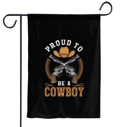Cowboy Lifestyle Western Theme with Horses and Garden Flags