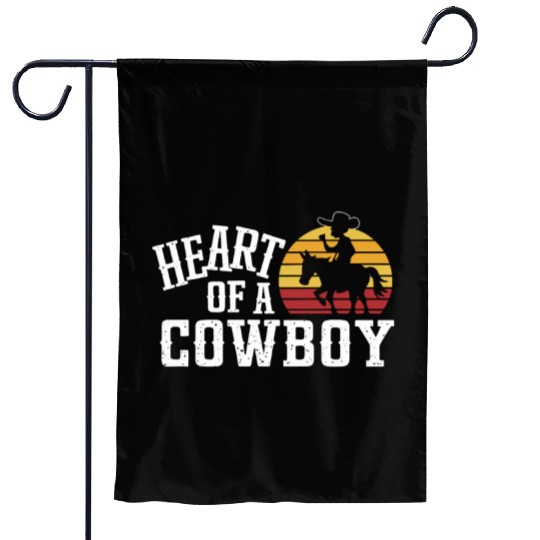 Cowboy Lifestyle Western Theme with Horses and Garden Flags