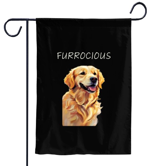 Furrocious Golden Retriever Garden Flags
