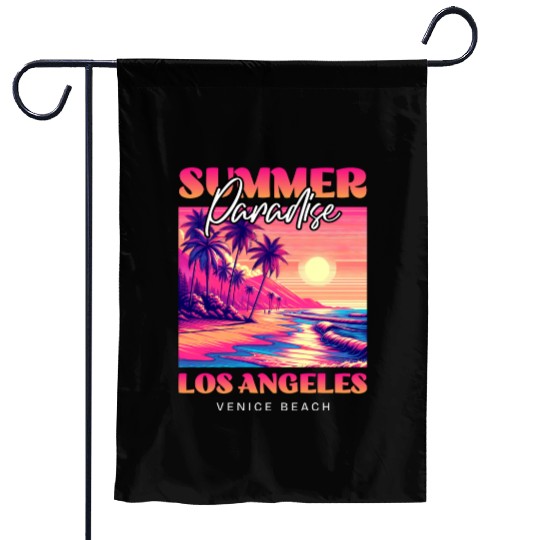 Summer Paradise Los Angeles Venice Beach Garden Flags