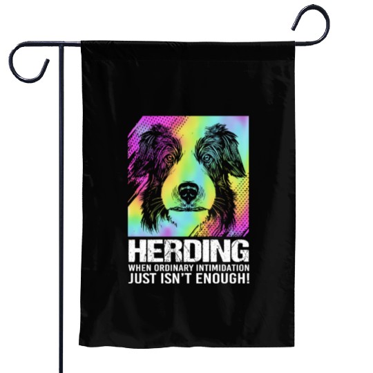 Dog Humor Pet Puppy Owner Funny Border Collie Garden Flags
