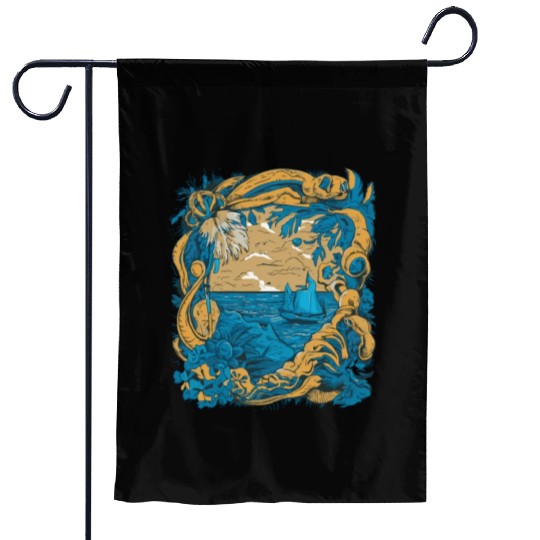 Sun Kissed Shores A Mediterranean Odyssey Garden Flags