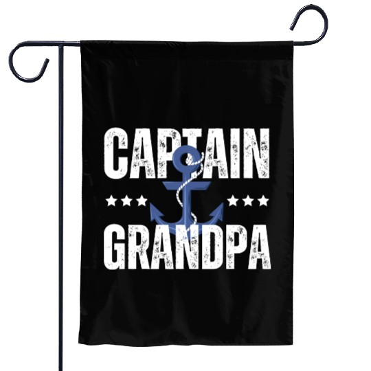 Captain Grandpa with anchor Cruise Captain Boating Garden Flags