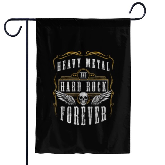 Rock and Roll Music Skull Heavy Garden Flags