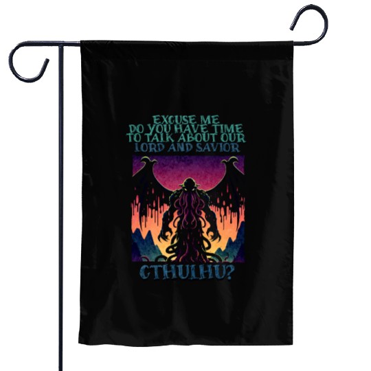 Lord & Savior Cthulhu Cult Lovecraft Necronomicon Garden Flags