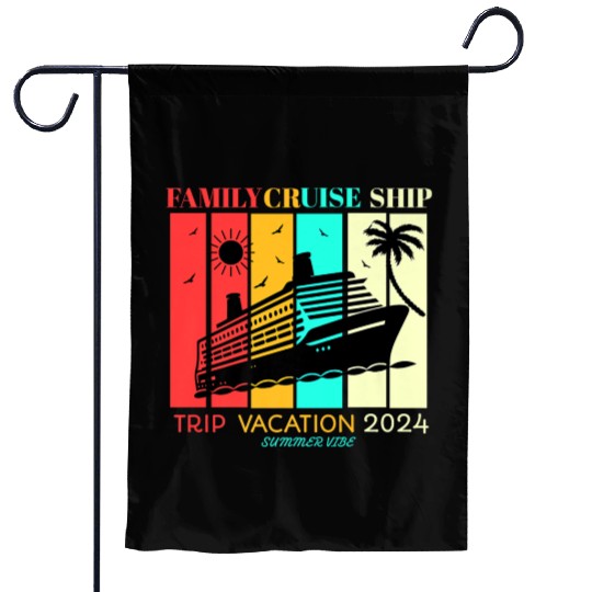 Family Cruise Ship Vacation Trip Garden Flags