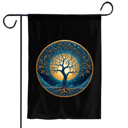 Irish Nordic Celtic Tree of Life Yggdrasil Garden Flags