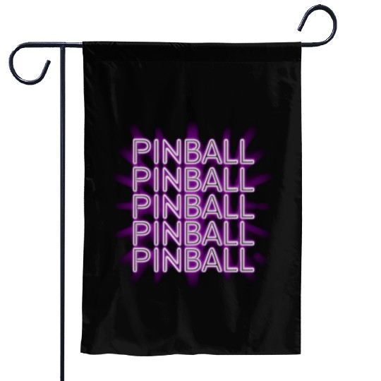Pinball Purple Neon Garden Flags