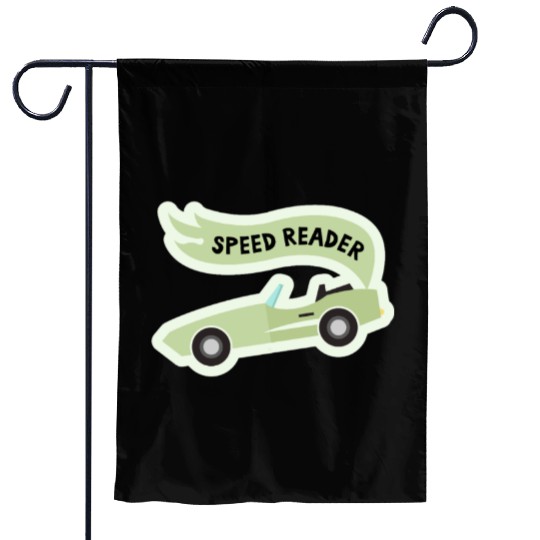 Speed ReaderBookish Racing Car Pastel Green Lemon Garden Flags