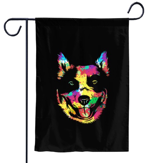 Retro Vibe Australian Cattle Dog For Dog Breeder Garden Flags