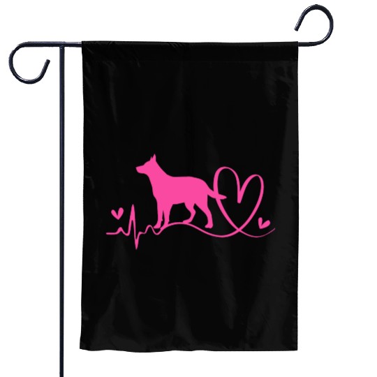 Cute Heartbeat Australian Cattle Dog For Women Garden Flags