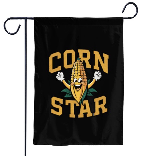 Funny Farm Food Garden Flags Corny Cob Farmer Corn Star