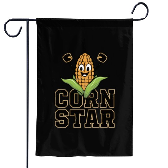 Funny Farm Food Garden Flags Corny Cob Farmer Corn Star