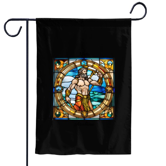 "Poseidon" church window design Garden Flags