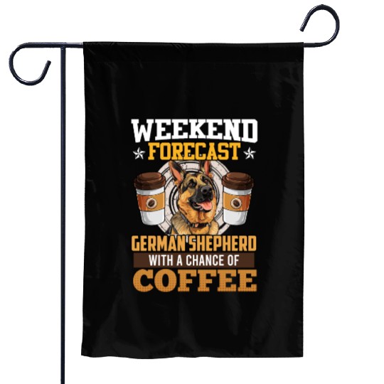 Shepherd WEEKEND FORECAST CHANCE OF COFFEE Garden Flags