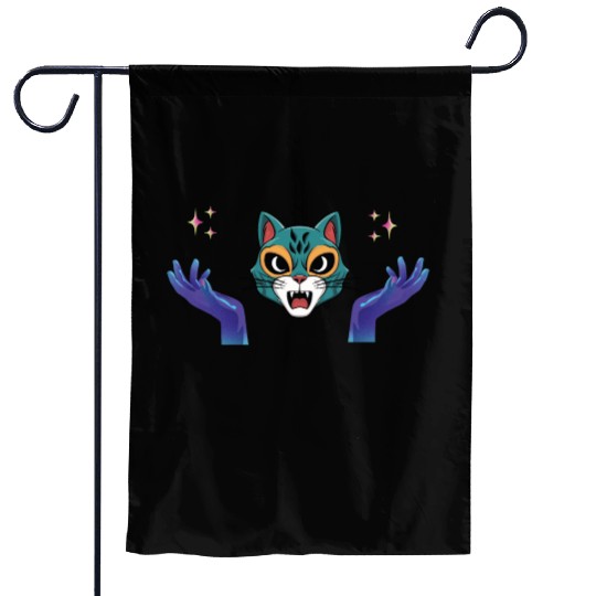 Witch cat Garden Flags