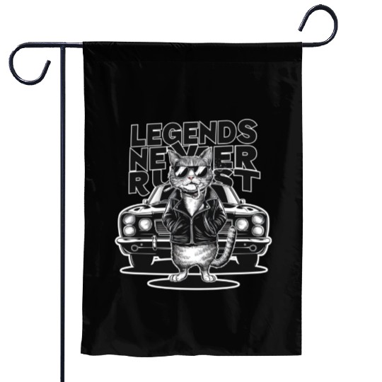 GANGSTA CAT oversized Garden Flags