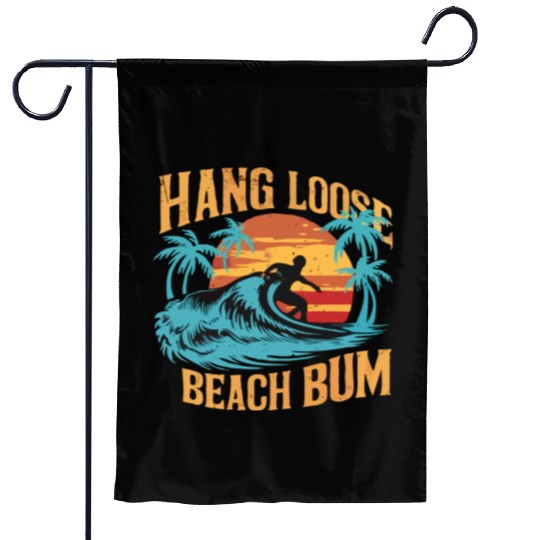 Hang Loose, Beach B Garden Flags