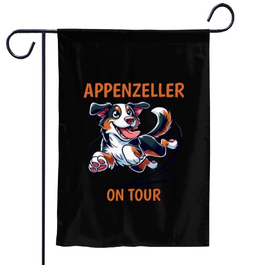 Appenzeller On Tour Funny Dog Lover Graphic Garden Flags