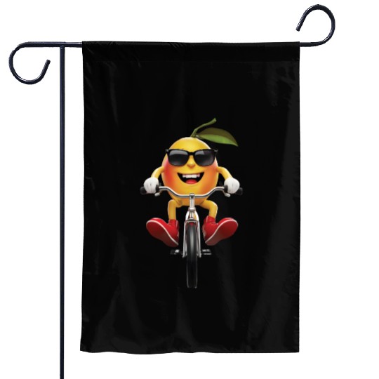 Mango Cycling On Bike Realistic Garden Flags