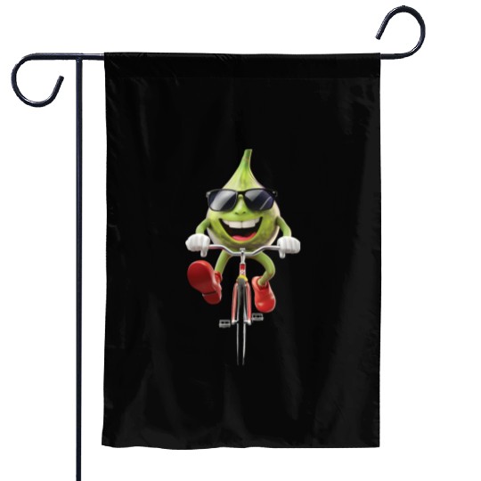 Fig Cycling On Bike Realistic Garden Flags