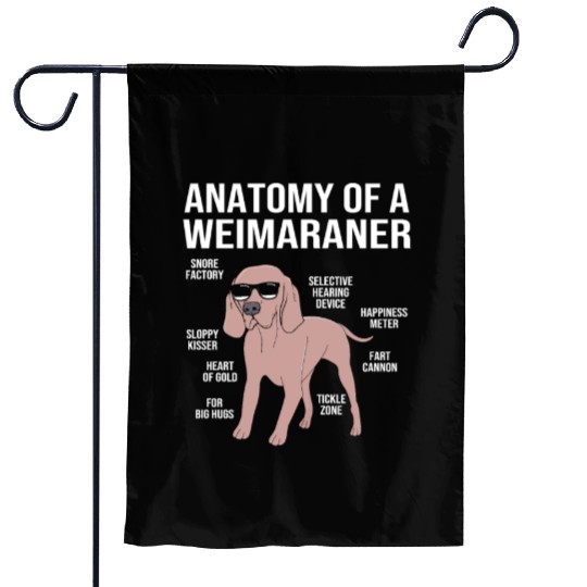Dog With Sunglasses Anatomy Of A Weimaraner Garden Flags