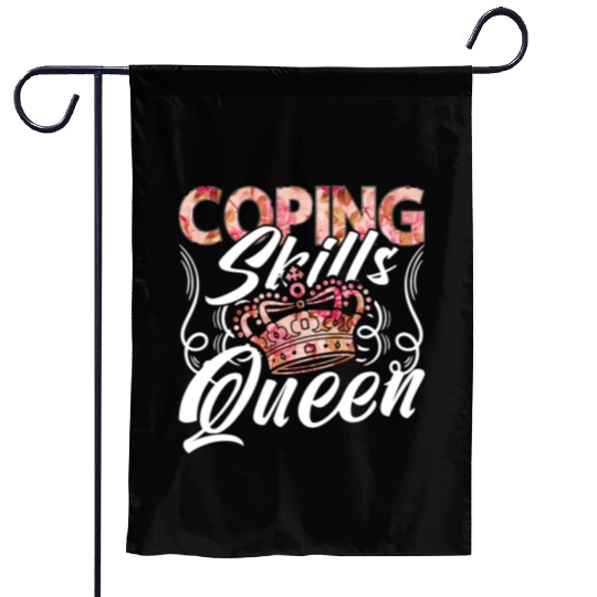 School Counselor Coping Skills Queen Social Worker Garden Flags