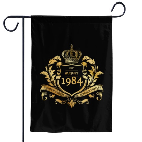 40th birthday "Semper Verum - Established 08/1984 Garden Flags