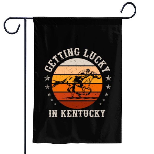 Getting Lucky In Kentucky Horse Racing Garden Flags