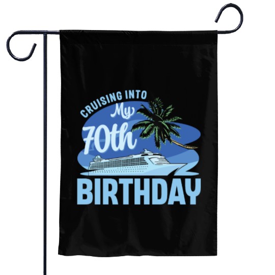 Cruise Boat Trip Vacation Cruising Into My 70th Garden Flags