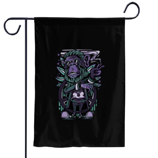 Chilled monkey Garden Flags