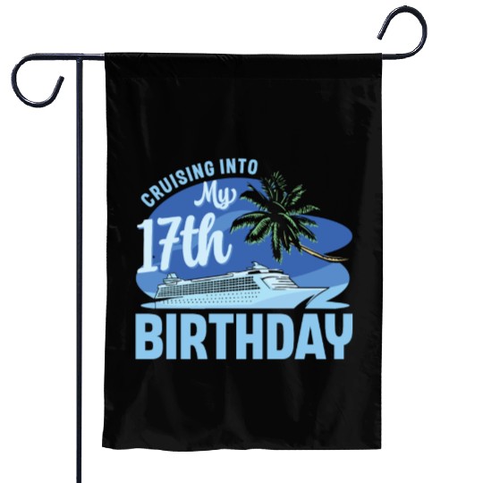 Cruise Boat Trip Vacation Cruising Into My 17th Garden Flags