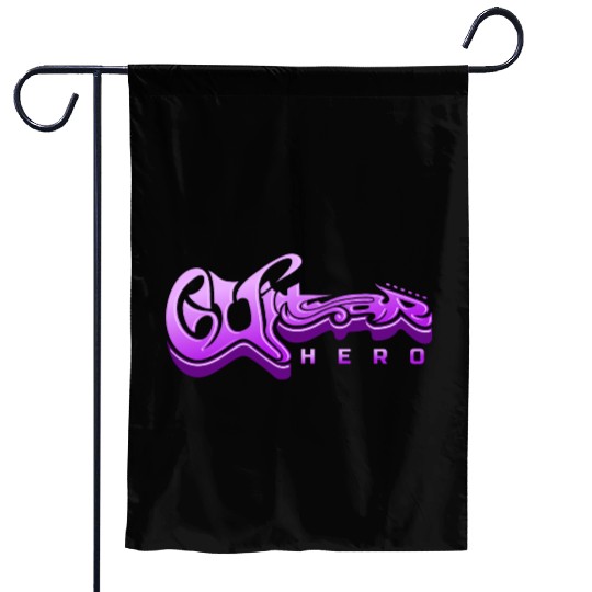 Guitar Hero - Typography Design Garden Flags