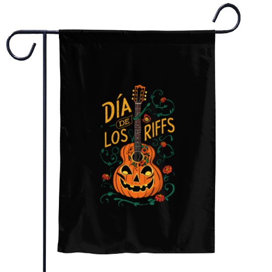 musical pumpkin autumn vibes spooky guitar autumn Garden Flags