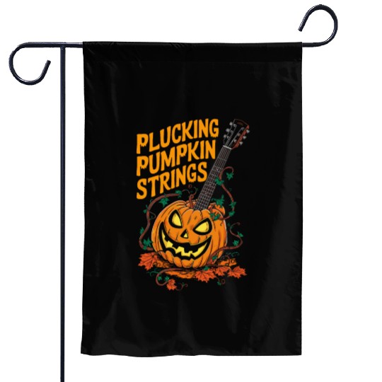 musical pumpkin autumn vibes spooky guitar autumn Garden Flags