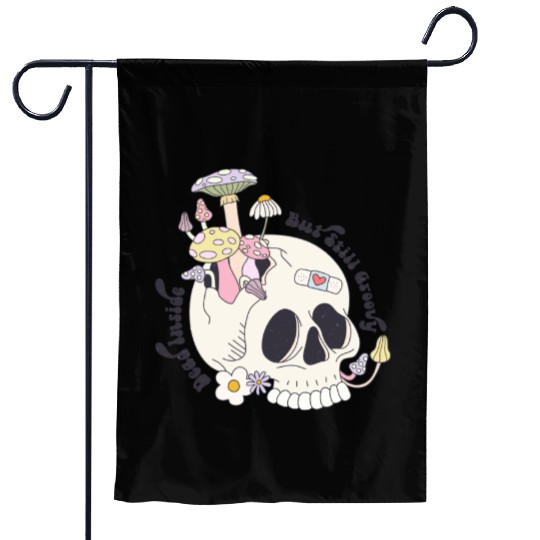 Dead Inside But Still Groovy Garden Flags